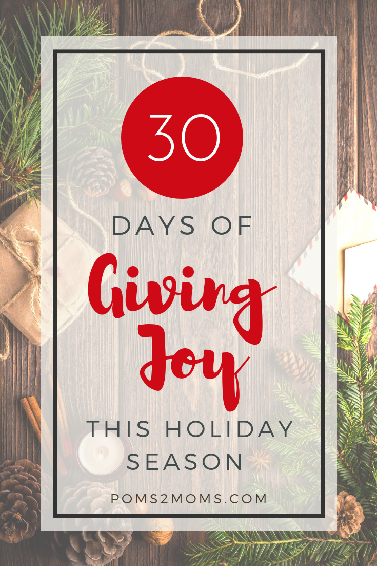 30 Ways YOU Can Give This Holiday Season – Poms2Moms