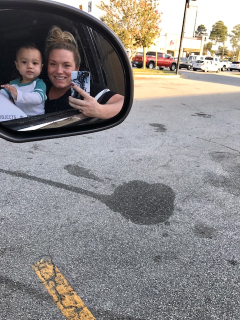 Kid and Mom Taking a Picture